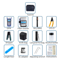 10KM FTTH Kit d'outils optiques Fiber optique Power Meter Stripper Visual Fault Locator Optical Power Meter