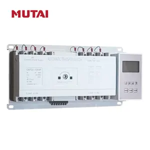 MUTAI fabrika Outlet çift güç manuel otomatik değişim Transfer anahtarı 4 P 4 kutup ile 100 125 Amp AC ATS denetleyici