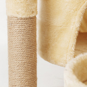 Plataforma de sisal de 48*34*88cm, torre de escalada para gatos con poste de madera, hamaca, rascador y accesorios para gatos grandes - Product Image 5
