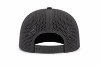 Gorra de Béisbol de 5 Paneles de Poliéster Perforada con Láser, Resistente al Agua, UPF50+, Cierre a Presión