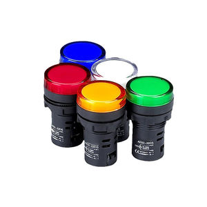 22mm Plastic LED Indicator Light AC/DC IP65 Yellow LED for Machine Tool and Control <b>Cabinet</b> - Product Image 1