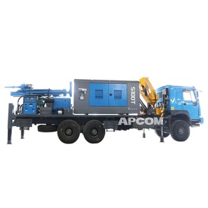 מקדחת ליבה דיזל ניידת על משאית APCOM עם משאבה הידראולית ומנוע לקידוח בארות מים - יעילות גבוהה - Product Image 2