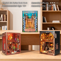 Kit de maison miniature DIY en bois, puzzle 3D, modèle d'architecture de maison de poupée, ensemble de construction, décoration intérieure, cadeau