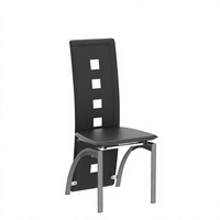 Chaise de salle à manger moderne avec dossier rembourré, chaise d'appoint à structure métallique, idéale pour banquets, restaurants et salles à manger domestiques