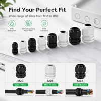 Presse-étoupe en nylon IP68 étanche en plastique PA66 avec connecteur de décharge de tension pour câblage industriel