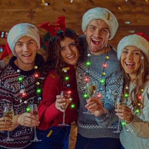 Light up Colar de Natal 13 Bells Natal Jingle Bells Colares para Mulheres Homens 3 Modos <span class=keywords><strong>Christmas</strong></span> Party Favors Presentes - Product Image 5