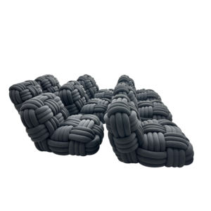 거실용 대형 가정용 가구에 부드러움과 편안함이 함께 작용하는 니트 라운지 의자 - Product Image 6