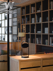 Panneau de séparation murale moderne minimaliste personnalisé en acier inoxydable 304 201 noir, écran de cloison en fil métallique pour villas et hôtels - Product Image 5