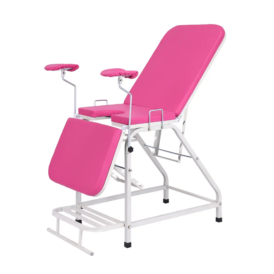 Hospital Furniture HGEB-01 Manual Gynecological Examining Bed Table, Medical Obstetric Delivery Bed