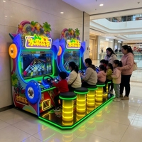 Machine de jeu d'arcade de course pour enfants Fruit Chariot à 3 joueurs, simulateur de conduite de voiture pour enfants à monnayeur