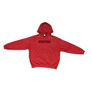 Vente en gros Sweat à capuche homme en molleton épais polyester-coton 350 g/m², sans cordon, coupe oversize, vierge, personnalisable avec logo brodé - Product Image 1