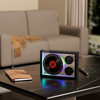 KUANGXIANG Productos de Gran Demanda 2026 Nuevo Reproductor de CD Portátil 5 en 1 para el Hogar con Altavoz, Luces Ambientales, Radio y Llamadas Manos Libres