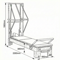 Reformer de Pilates de Madera de Arce con Media Torre para Uso Comercial en Estudio