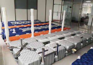 <span class=keywords><strong>Marina</strong></span>-barco flotante de aluminio, suelo de madera de plástico con pasamanos para pontón - Product Image 6