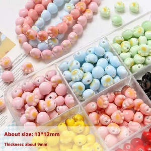 Patte de chat mignonne perles en céramique émaillée accessoires de fabrication de bijoux à bricoler soi-même, breloques en argile faites à la main pour collier bracelet boucles d'oreilles - Product Image 1