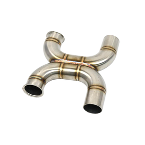 Adecuado para motocicletas <span class=keywords><strong>Triumph</strong></span> <span class=keywords><strong>Bobber</strong></span> Bonneville, modificado para silenciador de escape especial, sección central de escape de tres vías. - Product Image 1