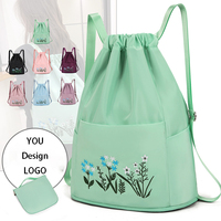DICHOS-Sac à dos avec logo personnalisé 210D en nylon et polyester noir, sac à dos pliable pour les promotions sportives de Noël