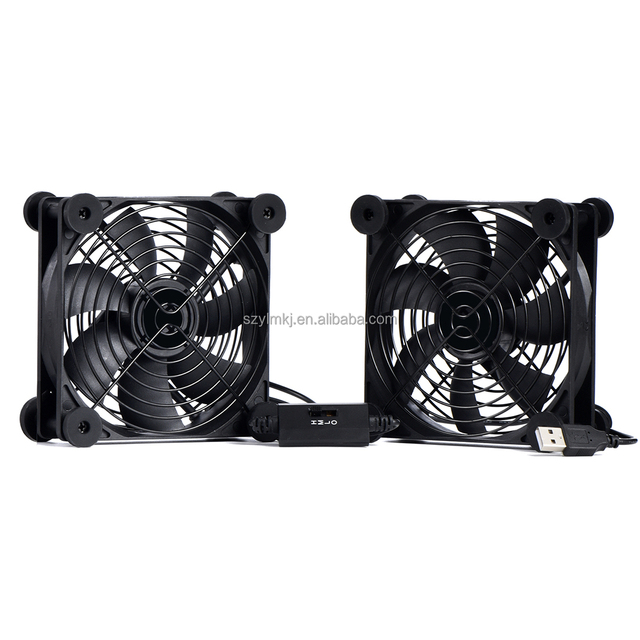 Yilimy SCFD12025 Silent Waterproof Fan 5V 12V 120mm DUAL BALL BEARING DC USB Cabinet Cooling Axial Flow Fan