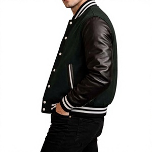 Blouson universitaire en toile pour hommes, personnalisé, nouvelle collection, confortable, chauffant, respirant, à séchage rapide, doublure polaire, vente en gros, OEM - Product Image 5