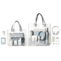 Sac fourre-tout transparent en PVC imperméable à l'eau, sac de plage transparent, impression de logo personnalisée