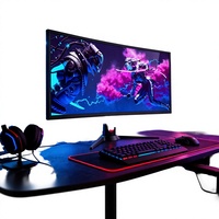 Moniteur de jeu incurvé ultra-large 4K HDR de 24 pouces pour designers, 3840*2160p, 240Hz, 4ms, DP, Nouveau modèle en gros
