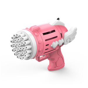 Pistola Spara Bolle di Sapone Elettrica per Bambini, 28 Fori, Giocattolo Colorato per Esterni - Product Image 1