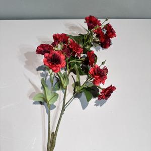 Flores artificiales rosas flor rosa roja con ramo de tallo largo para la decoración del jardín de la boda del hogar - Product Image 2