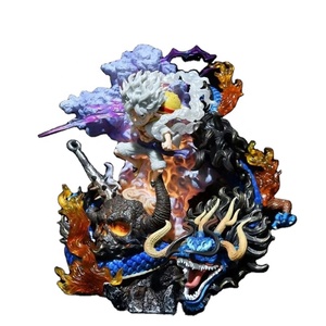 Offre Spéciale – Figurines d'action lumineuses de 21 cm <span class=keywords><strong>One</strong></span> <span class=keywords><strong>Piece</strong></span> : Nika Luffy vs <span class=keywords><strong>Kaido</strong></span> la Bête – Modèles de dessin animé en résine Threel Studio avec éclairage - Product Image 1