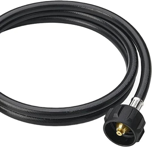 Manguera adaptadora de propano de 6 pies, adaptador de 1lb a 20lb convierte electrodomésticos de 1lb en tanques de 5 a 40lb, manguera de gas para Weber Q, <span class=keywords><strong>Coleman</strong></span> Grill - Product Image 1