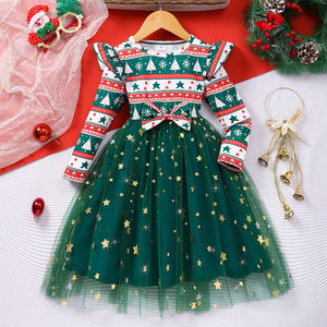 Vestido de Tul de Manga Larga para Niñas, Disfraz de Carnaval para Fiesta de Navidad, Cumpleaños - Product Image 3