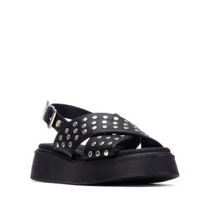 Sandales compensées noires Xti pour femme, talon de 36,4 cm, style plateforme - Product Image 2