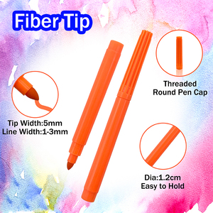 Nhà cung cấp tùy chỉnh thương hiệu 12 màu sắc nước dựa trên màu nước bút có thể giặt 5 mm <span class=keywords><strong>Bullet</strong></span> <span class=keywords><strong>Tip</strong></span> màu nước đánh dấu với logo - Product Image 2