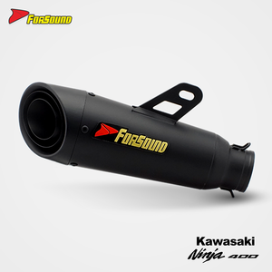 Pot d'échappement rectangulaire en fibre de carbone véritable noir intégral pour Kawasaki <span class=keywords><strong>Ninja</strong></span> <span class=keywords><strong>400</strong></span> <span class=keywords><strong>Z400</strong></span>, prix de gros usine Forsound - Product Image 3
