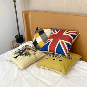 High Quality Waterproof Women Decorative Throw Pillow Home Printed Custom Cushion Cover