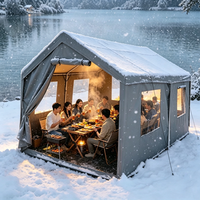 Abri de voiture multi-usages imperméable, tente de protection portable avec structure en acier pour le stationnement des voitures, le stockage et le camping