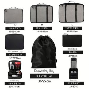 8 PCS Travel Organiser Packing Bags Eco Friendly Travel Accessories Shoes Bags Storage Bag Luggage Organiser Pouch - Product Image 2