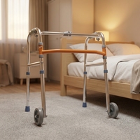Déambulateur pédiatrique en alliage d'aluminium pour enfants, réglable en hauteur, léger, pliable, aide à la marche médicale pour les enfants à domicile