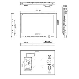 SEETEC 4K156-9HSD Precio al por mayor <span class=keywords><strong>de</strong></span> fábrica 15,6 ''IPS 4K UHD 3840x2160 Monitor <span class=keywords><strong>de</strong></span> transmisión <span class=keywords><strong>Pantalla</strong></span> dividida cuádruple con puertos HDMI 4x - Product Image 6