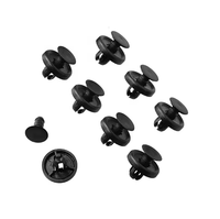Clips de fixation noirs en plastique à pousser pour voiture, attaches de garniture de carrosserie automobile, tête de 17,7 mm, tige de 7,5 mm, pointe de 7 mm, clips rivets pour panneaux de véhicule