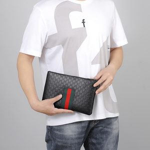 Borsa a Mano da <span class=keywords><strong>Uomo</strong></span> per Affari, Portafoglio a Busta di Grande Capacità, Leggero, con Cinturino da Polso e Rivestimento Impermeabile <span class=keywords><strong>in</strong></span> PU - Product Image 1