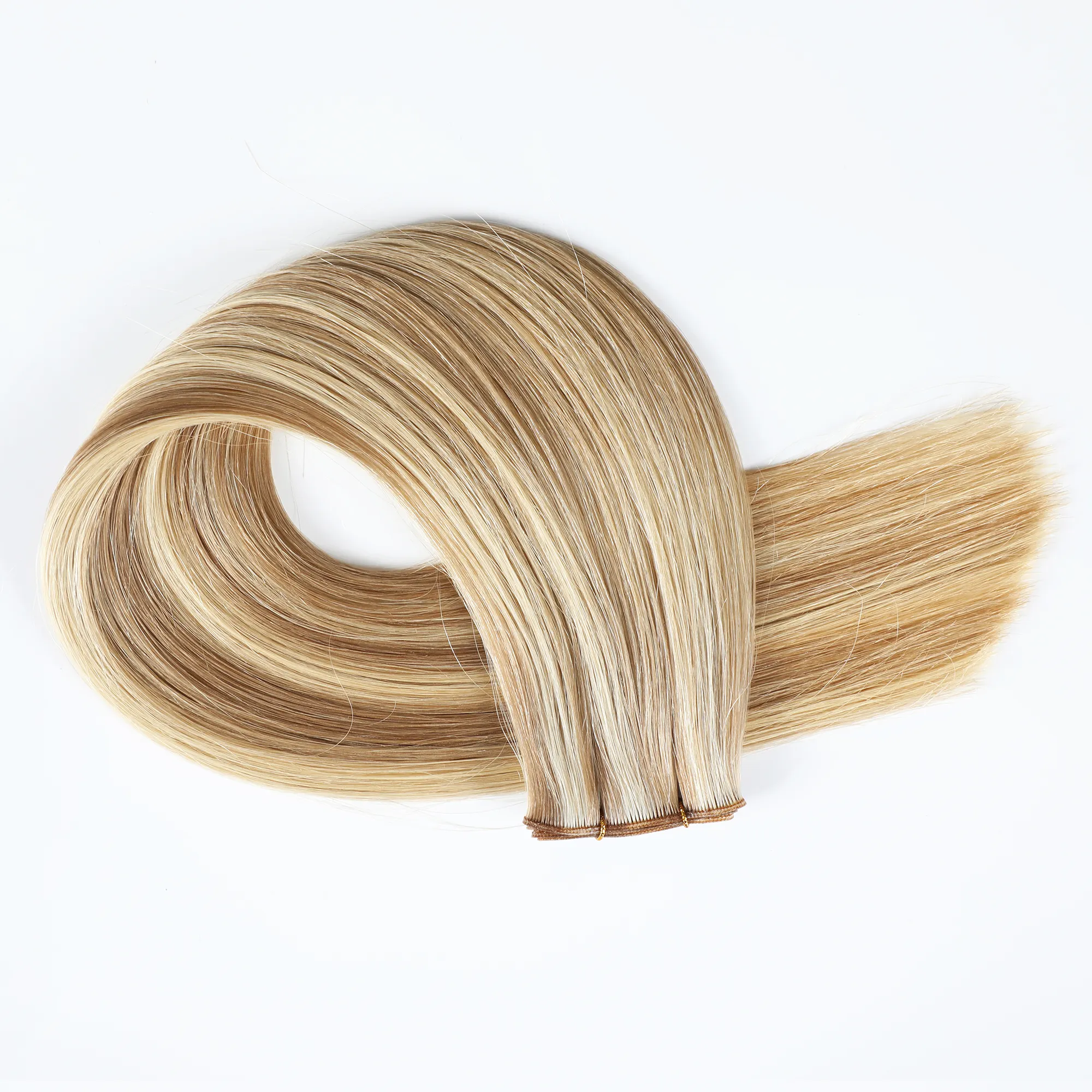 New invisible weft human hair extensions russian virgin remy hair genius weft