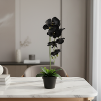 Fausse fleur d'orchidée 3D élégante faite à la main pour l'obtention du diplôme de mariage à la maison fêtes de Noël nouvel an décorations de fête des pères