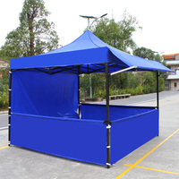 Tente pliante publicitaire 3x3M Tente pliante tout côté mur ou demi côté mur Logo personnalisé Cadre en acier Tente chapiteau gazebo pliable