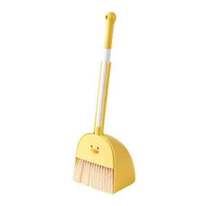 Children's Small Broom Mini Dustpan Set Simulation Cleaning Tools Soft Fur  Broom Combination Toddler Toy Learning Sweeping Tools