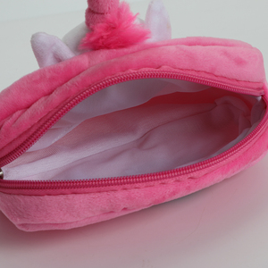 Étui à crayons en peluche mignon avec tête de <span class=keywords><strong>licorne</strong></span> et de monstre en <span class=keywords><strong>3D</strong></span> |   Pochette zippée douce et moelleuse pour la papeterie et les cadeaux pour enfants, vente en gros - Product Image 4