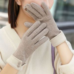 Gants d'hiver pour femmes en cachemire épais doublés de polaire, gants chauds en laine - Product Image 6