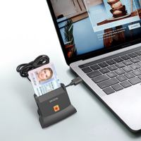 Lector de Tarjetas Inteligentes de Contacto de Alta Calidad, Placa Lectora USB para PC con EMV Nivel 1 para Cajeros Automáticos, Puntos de Venta y Lectores de Tarjetas de Identificación