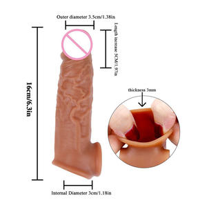 ของเล่นทางเพศสำหรับผู้ใหญ่ ปลอกอวัยวะเพศชายทำจากซิลิโคนเหลว ถุงยางอนามัยแบบปลอก ขยายขนาดอวัยวะเพศชาย ของเล่นเสริมความรู้สึกสำหรับผู้ชาย - Product Image 6