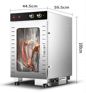 Máquinas de procesamiento de frutas y verduras de nuevo diseño, secadora de carne, máquina de deshidratación rotativa para salchichas 750