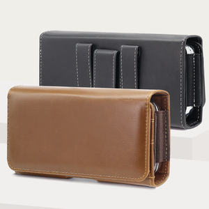 Étui en cuir universel avec pochette à clip pour ceinture Porte-carte d'identité en matériau PU Pochette pour téléphone Fonction de protection pour iPhone - Product Image 3